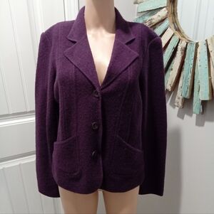 Mainbocher Women's Size XL Vintage Purple Wool Jacket